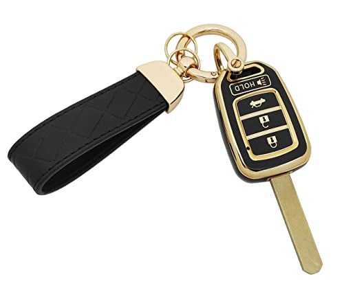 AYGUCEKE TPU Protective Key Fob Cover Case Compatible with Honda 2013-2016 Honda Accord 2014-2015 CRV 2014-2015 Civic Key Fob (Black) - Image 5