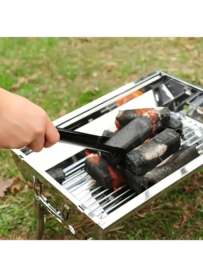 1pc Heat Resistant Heavy Duty Barbecue Coal Tongs For Outdoor Grill Stove Accessories - Image 2