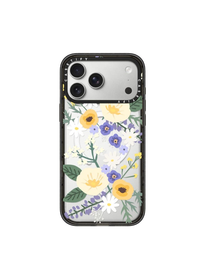 Casetify IMPACT Case w/ Magsafe for Apple iPhone 17 Pro Max 6.9" 2025 | 8.2-Ft Drop Protection, Fashion Cover, Instagrammable, Slim Lightweight, Eco-Friendly, Wireless Charging - Veronica Floral/Black - Image 1