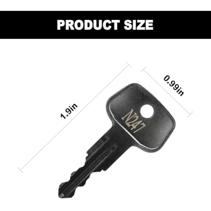 rayihni N247 Car Rack Replacement Key (2 Pcs) Fits for Thule Compatible Roof Racks, Cargo Box, Carriers, Crossbars - Image 3