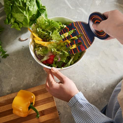 MYRAINBOW Salad Tongs Salad Hand Pakkawood Salad Tongs for Serving Serving Utensils Set Salad Servers Set Kitchen Cooking Utensil - Image 3