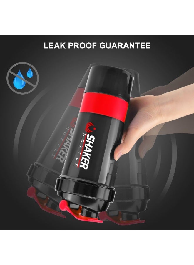 VIGIND 650Ml Protein Shaker Bottle With 3-Layer Twist And Lock Storage - Image 4