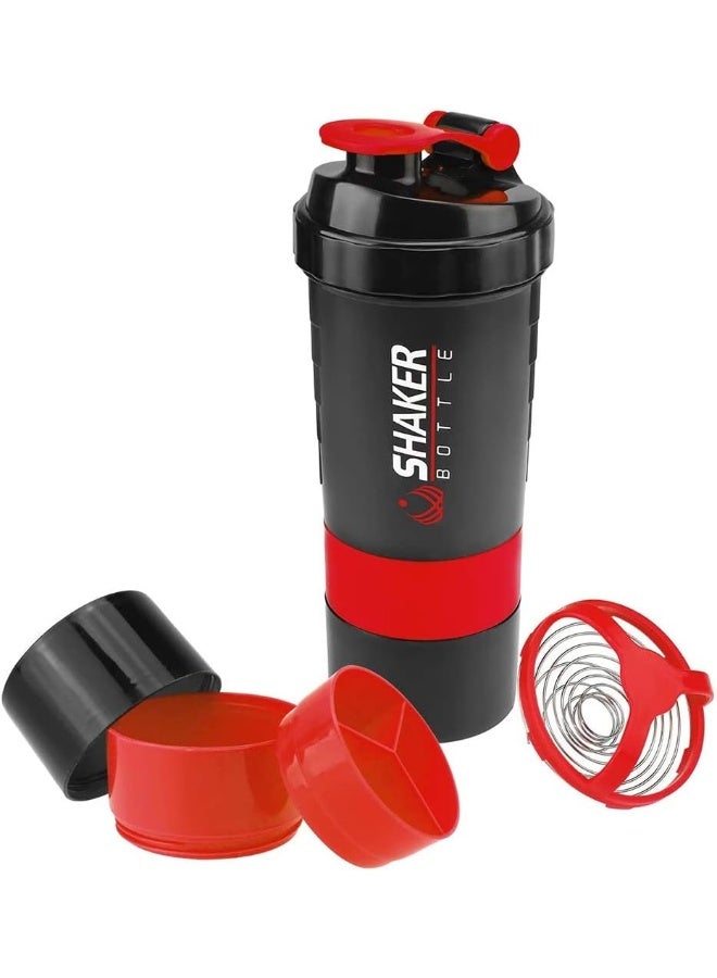 VIGIND 650Ml Protein Shaker Bottle With 3-Layer Twist And Lock Storage - Image 1