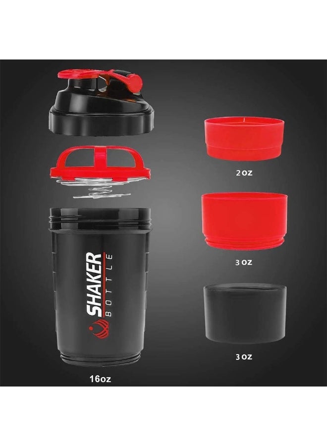 VIGIND 650Ml Protein Shaker Bottle With 3-Layer Twist And Lock Storage - Image 3