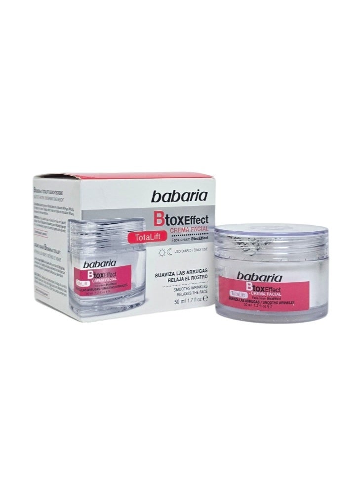 Babaria Btox Effect Cream Facial 50ml - Image 1
