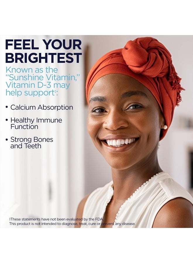 KAL Vitamin D3 1000 IU Softgels (25 mcg), Active Form of Vitamin D, Calcium Absorption, Bone Health, Immune Support Supplement, Liquid Filled ActivGel, Made Without Soy, 100 Servings, 100 Softgels - Image 4