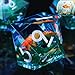 Froggod Moss and Koi Fish DND Dice Set 7Pcs Sharp Edge Resin Polyhedral Game Dice for DD RPG Includes D20 D12 D10 D8 D6 D4 Moss Agate Fish DesignBlue - Image 2