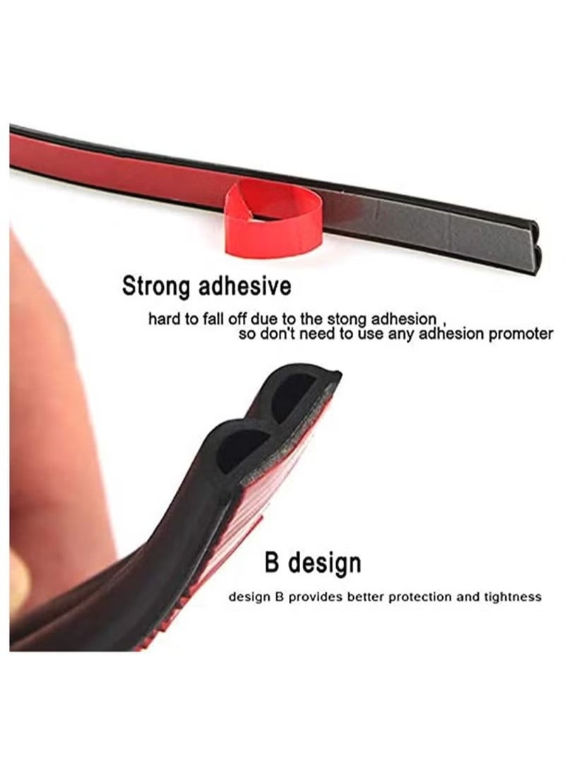 Generic - 5 M Universal Car Weather Stripping Self Adhesive Auto Door Rubber Weather Draft Seal Strip B Shape Car Door Edge Trim Seal Strip Weatherstrip For Car Window Door Protector Soundproofing - Image 1