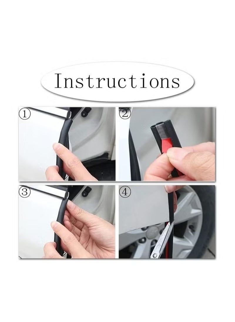 Generic - 5 M Universal Car Weather Stripping Self Adhesive Auto Door Rubber Weather Draft Seal Strip B Shape Car Door Edge Trim Seal Strip Weatherstrip For Car Window Door Protector Soundproofing - Image 1