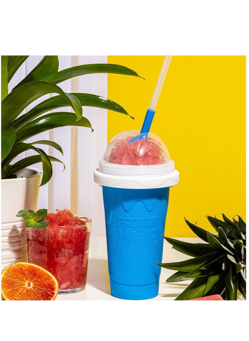 ELTRAZONE Slushie Maker Cup, Magic Quick Frozen Smoothies Cup Double Layer Squeeze Cup Homemade Milk Shake Ice Cream Maker Cooling Cup DIY for Family - Image 3