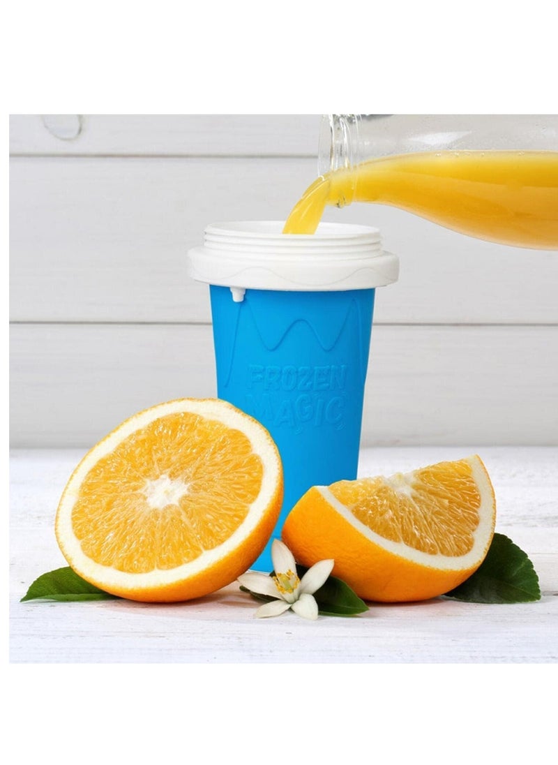 ELTRAZONE Slushie Maker Cup, Magic Quick Frozen Smoothies Cup Double Layer Squeeze Cup Homemade Milk Shake Ice Cream Maker Cooling Cup DIY for Family - Image 4