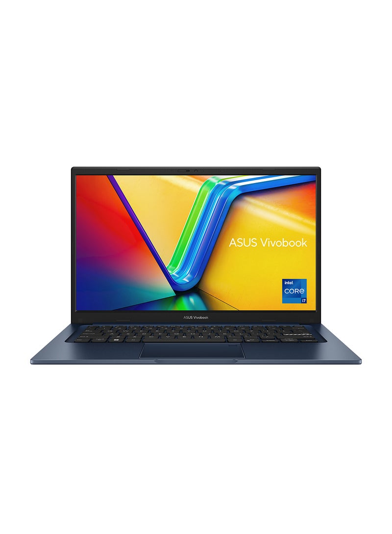 ASUS (Upgraded Version) Vivobook 14 F1404ZA-NK531W Laptop With 14-Inch Display, Core i7-1255U Processor/16GB RAM /512GB SSD/Intel Iris XE Graphics/Windows 11 Home / Quiet Blue / Quiet Blue English/Arabic Quiet Blue - Image 1