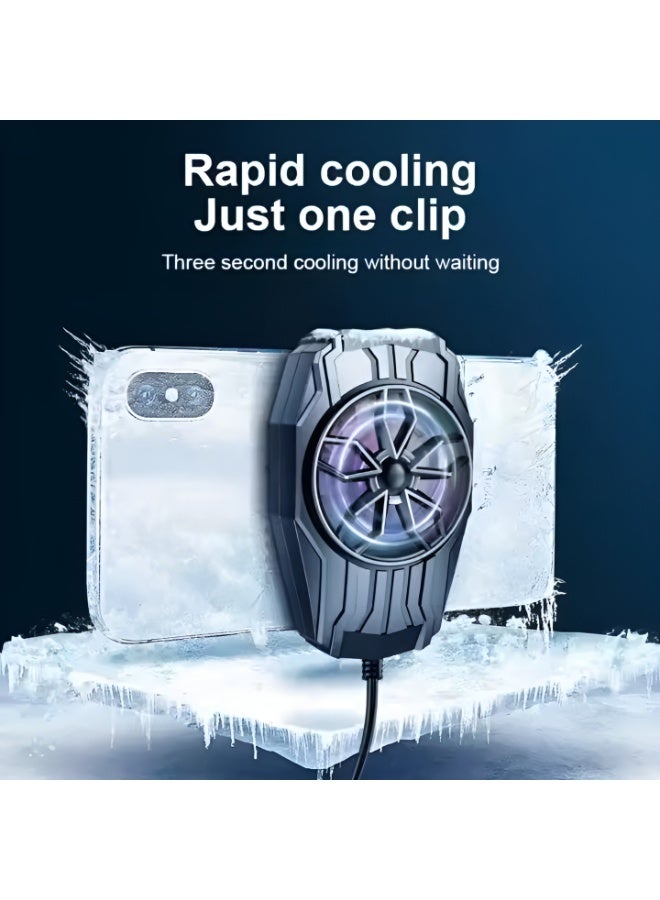 F5 Phone Cooling Fan - Dynamic Pressure Cooling Fan & Level 2 Cooling - Ultra Light Suitable for All Phones - Materials - PC & ABS Silent Operation - Black Color. - Image 5