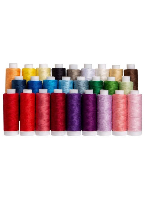 Connecting Threads 100% Cotton Essential Thread Set - 26 Spools 220 Yards Each with Carrier