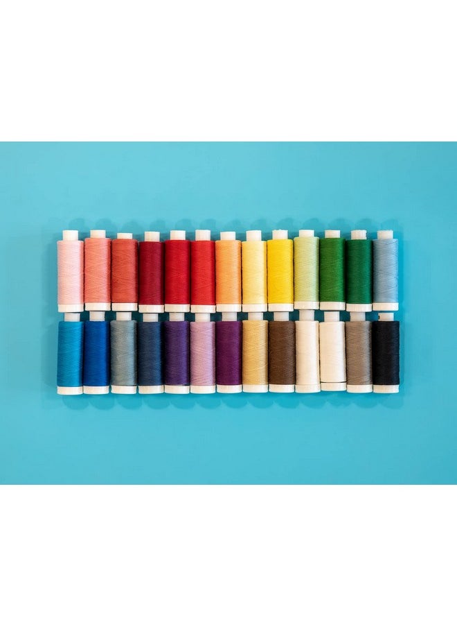 Connecting Threads - Connecting Threads 100% Cotton Essential Thread Set - 26 Spools 220 Yards Each with Carrier - Image 1