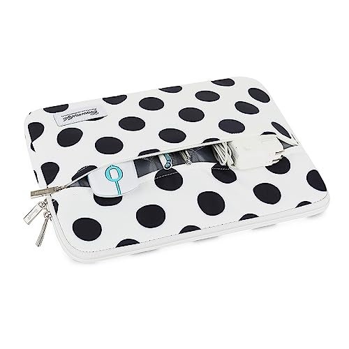 Canvaslife Waterproof Pattern 13-inch Laptop Sleeve with Pocket 13-inch 13.3-inch Laptop 13-Sleeve (Black dot) - Image 2