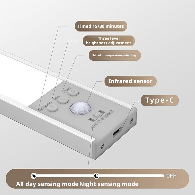Smart Motion Sensor LED Night Light, Rechargeable, for Cabinet - Image 3