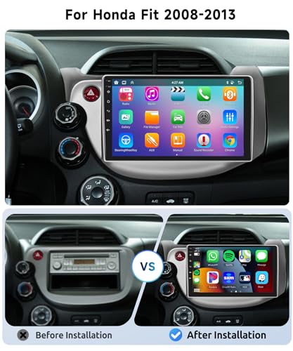 VECHTEL [8 CORE 6G+128G] Car Stereo for Honda Fit 2008-2013 with Wireless Carplay/Android Auto, 10.1 Inch Android 15 IPS Touch Screen Car Radio, Bluetooth, GPS, 5GWiFi, SWC, DSP + Backup Camera - Image 2
