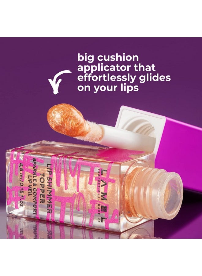 LAMEL The Myth Of Utopia Lip Gloss Gold & Silver Flakes For Volume & Glow, Hydrating, Nonsticky, Shimmery, Weightless Texture, Organic & Crueltyfree 4.5Ml;0.15 Fl.Oz  - Image 4