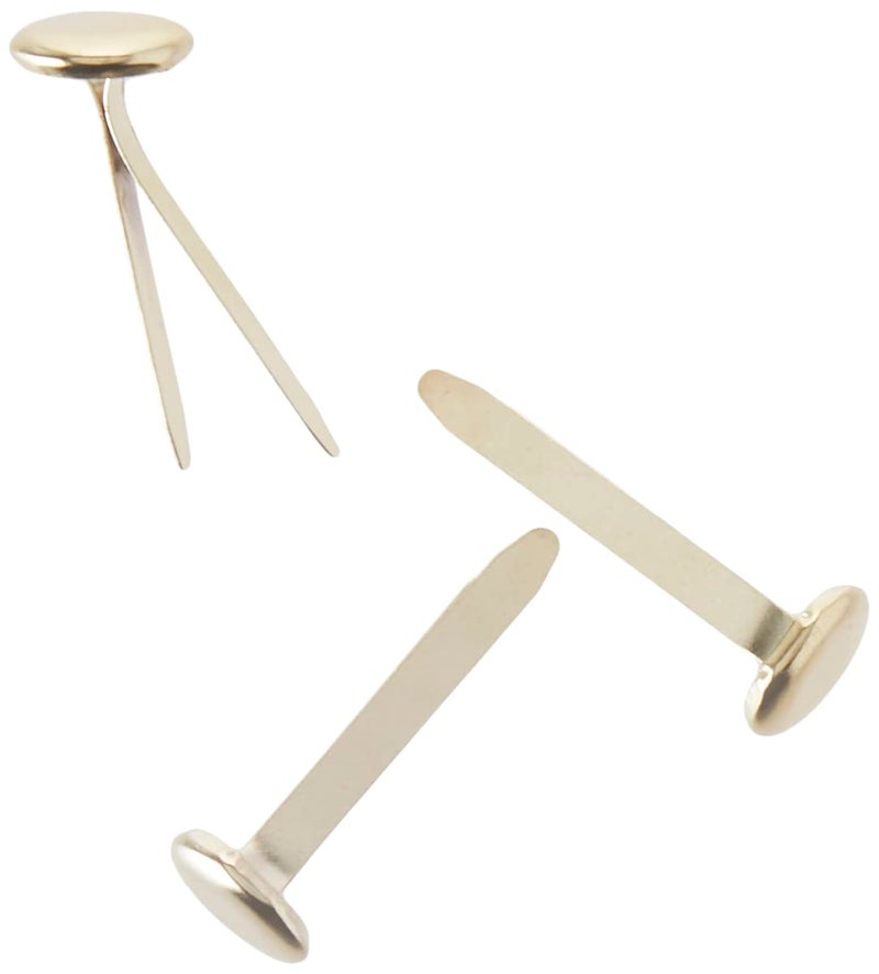 ACCO Brands ACCO Brass Paper Fasteners, 1", Plated, 1 Box, 100 Fasteners/Box (71710) - Image 1