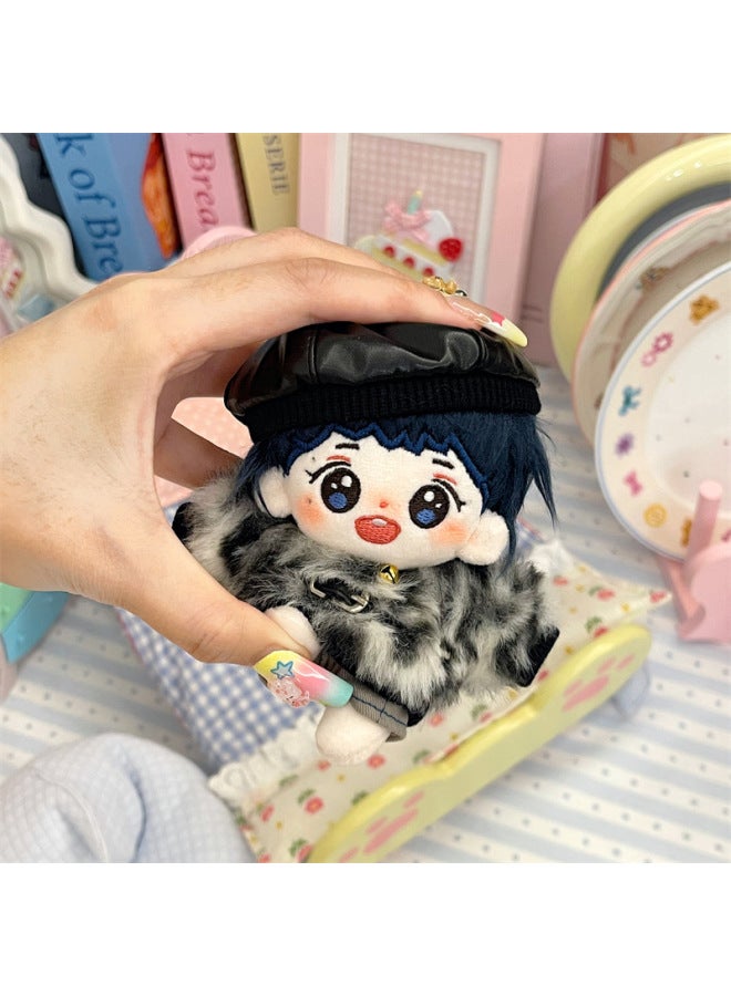 10 سم قلادة Zhou Deep Cotton Doll Zhou Tiantian Star Baby Plush Doll Bag قلادة هدية - المواصفات: 10 سم متوفر - اللون: 10 سم أسبوع سترة رأس الدب الأخضر الحلو وشاح أخضر أبيض أرنب الأذن إكسسوارات الشعر - Image 5