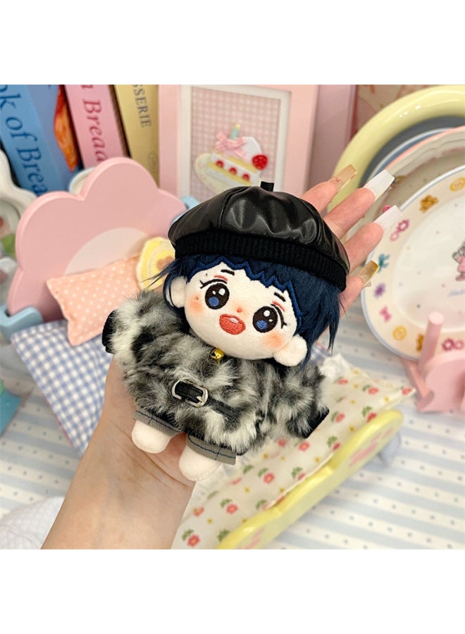 10 سم قلادة Zhou Deep Cotton Doll Zhou Tiantian Star Baby Plush Doll Bag قلادة هدية - المواصفات: 10 سم متوفر - اللون: 10 سم أسبوع سترة رأس الدب الأخضر الحلو وشاح أخضر أبيض أرنب الأذن إكسسوارات الشعر - Image 2