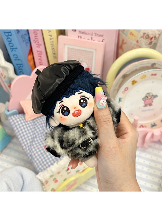 10 سم قلادة Zhou Deep Cotton Doll Zhou Tiantian Star Baby Plush Doll Bag قلادة هدية - المواصفات: 10 سم متوفر - اللون: 10 سم أسبوع سترة رأس الدب الأخضر الحلو وشاح أخضر أبيض أرنب الأذن إكسسوارات الشعر - Image 4
