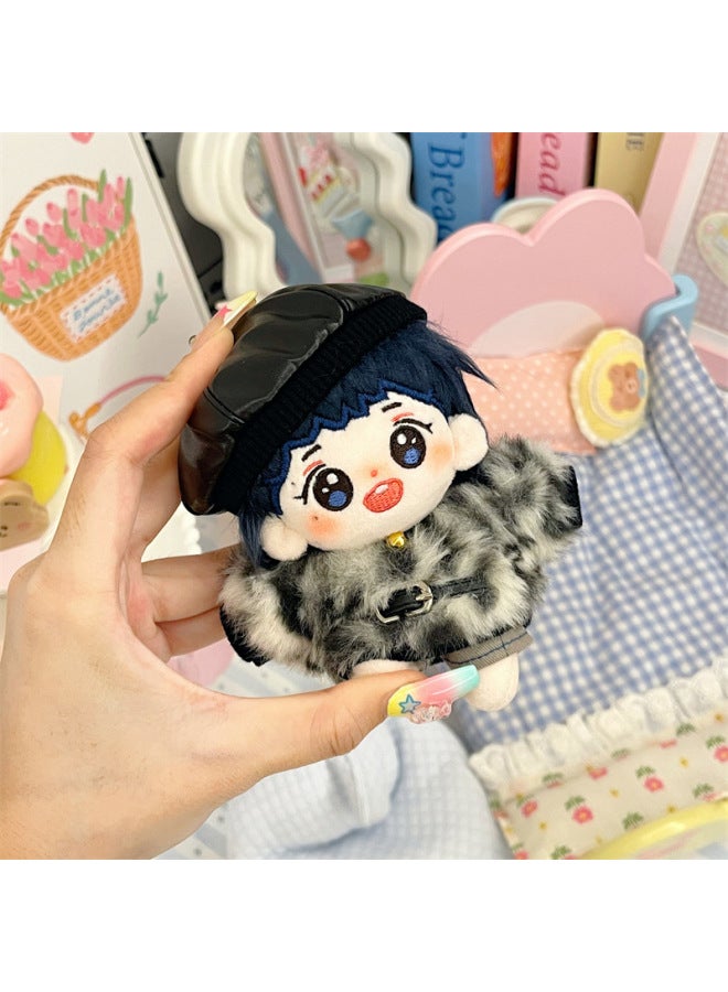 10 سم قلادة Zhou Deep Cotton Doll Zhou Tiantian Star Baby Plush Doll Bag قلادة هدية - المواصفات: 10 سم متوفر - اللون: 10 سم أسبوع سترة رأس الدب الأخضر الحلو وشاح أخضر أبيض أرنب الأذن إكسسوارات الشعر - Image 3