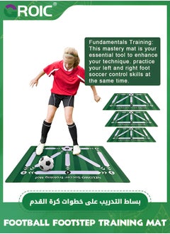 GROIC Football Footstep Training Mat, Soccer Training Mat Soccer Workout Drill Equipment Indoor Soccer Skills Drills Pad Soccer Train Mat Ideal for Soccer Player and Coaches Fundamentals Training (80*120cm)  - Image 4