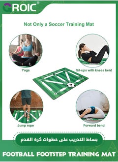 GROIC Football Footstep Training Mat, Soccer Training Mat Soccer Workout Drill Equipment Indoor Soccer Skills Drills Pad Soccer Train Mat Ideal for Soccer Player and Coaches Fundamentals Training (80*120cm)  - Image 5