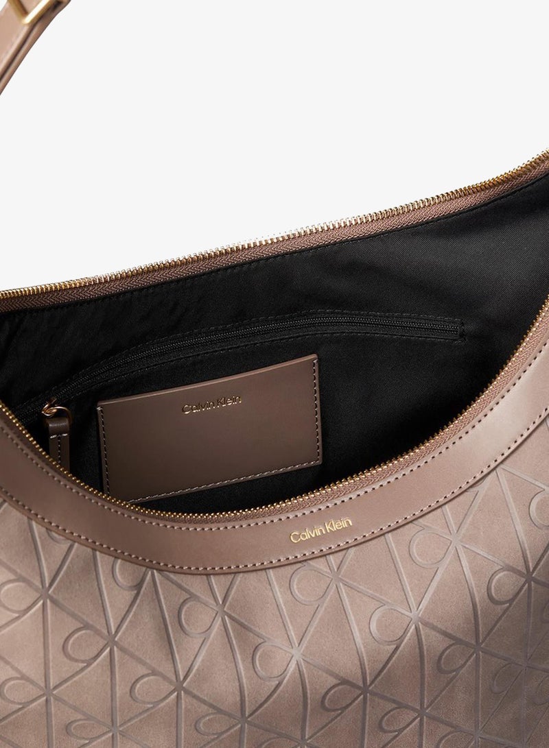 CALVIN KLEIN Allover Emblem Logo Shoulder Bag - Image 3