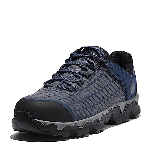 Timberland PRO Men's Powertrain Sport Alloy Safety Toe Industrial Athletic Work Shoe, Grey/Navy-2024 New, 10 - Image 4