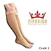 Ziperior Inside Leg Zipper 2030 mmHg Compression Grade Calf Open Toe Socks Nude LargeXLarge - Image 4