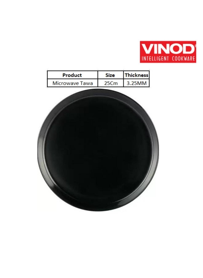 VINOD Vinod Hard Andised Non Stick Microwave Safe Tawa - 25cm | 3.25mm Thickness | Round Baking Plate Pan Tawa | 2 Year Warranty 