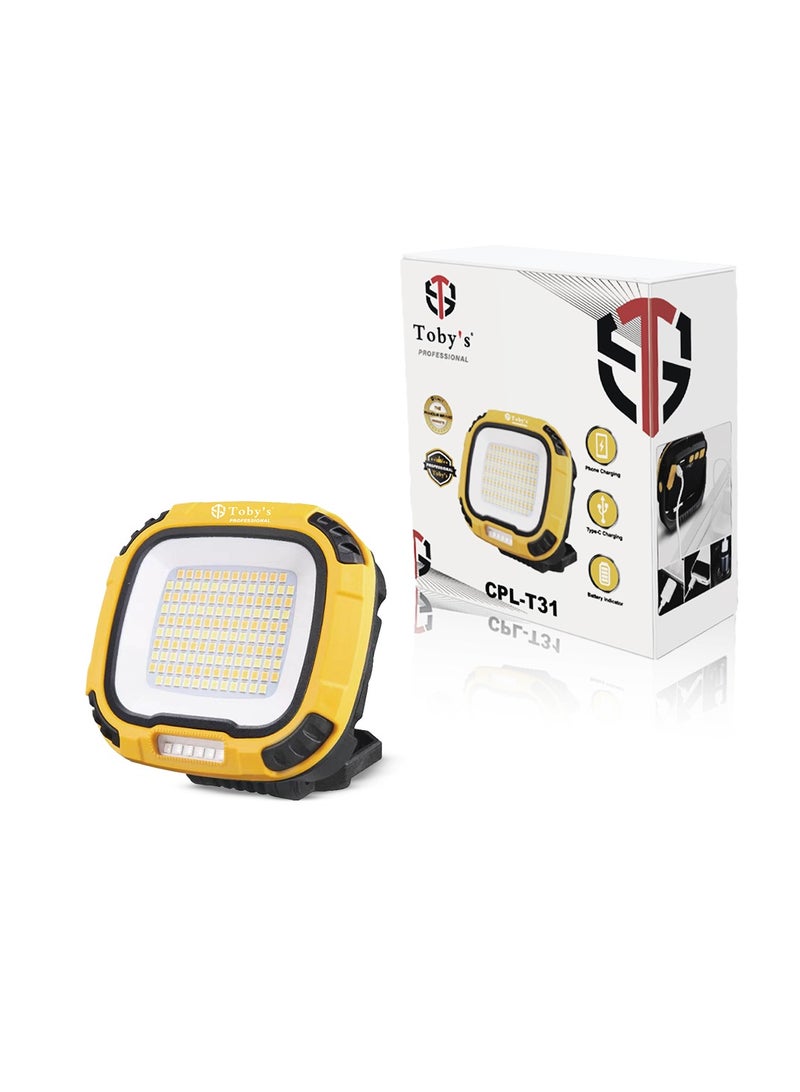 توبيز مصباح توبي CPL-T31 LED بحجم 4000 مللي أمبير - ضوء قابل لإعادة الشحن مع خرج متعدد الألوان وضع SOS سطوع قوي مثالي للعمل في الهواء الطلق والاستخدام الطارئ - Image 1