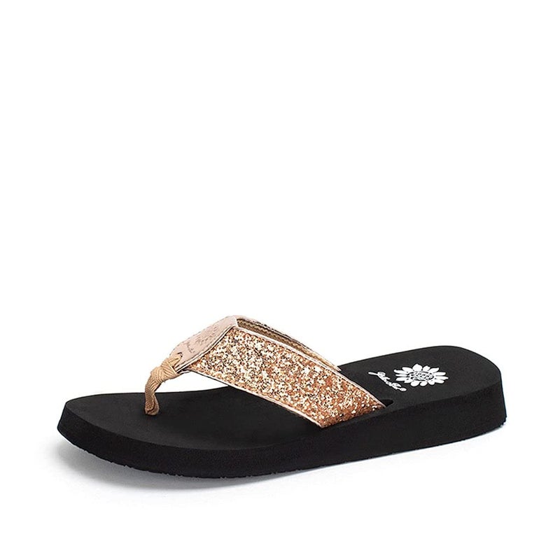 Yellow Box Womens Feliks Sandal Rosegold 7 M US