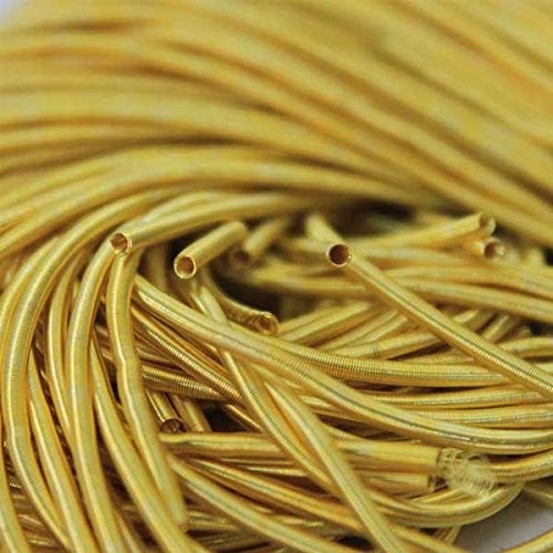 Embroiderymaterial Zardozi Spring Material,French Wire(Dapka) for Jewellery and Embroidery Purpose,1.5MM, Smooth Finish, Golden Yellow Color(100 Gram) - Image 4