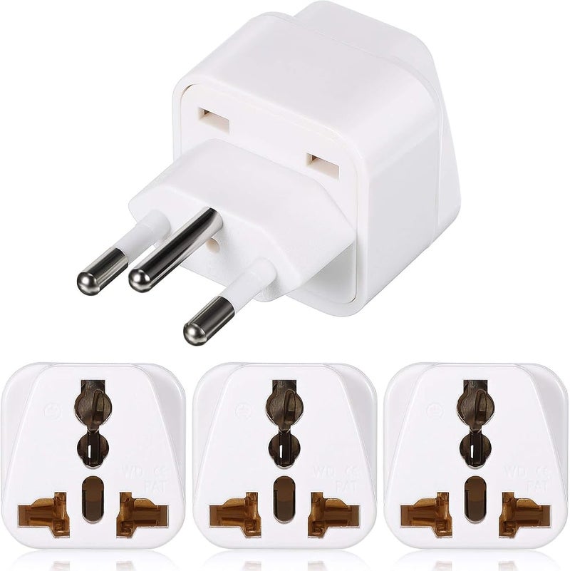 Frienda UK to Switzerland Plug Adapters Switzerland Power Converter Grounded Universal Travel Adapter 3 Pin Switzerland International Type J Plug for Switzerland Liechtenstein (White,4 Pieces) - Image 1