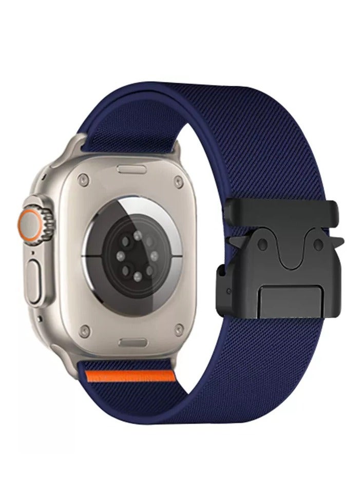 اليشمك سوار ساعة رياضي متين وقوي متوافق مع ساعة أبل الترا 1/2/3 49 مم 46مم 45 مم 44 مم 42 مم للرجال والنساء،حزام مصنوعة من البوليستر القابل للتنفس بإبزيم على شكل مظلة قابل للتعديل لساعة آي ووتش أصدار11 10 9 8 7 6 5 4 3 2 1 - Image 1