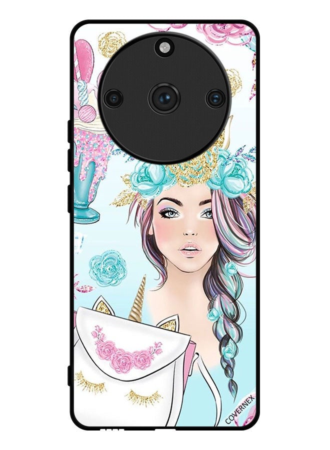 Covernex Protective Case Cover For Realme 11 Pro Plus Eyelashes On Bag & Unicorn Girl - Image 1