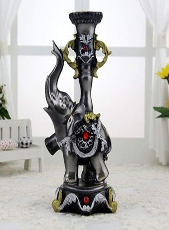 VR CREATIVES Elephant Style Classic Resin Candle Holder Candle Stand Christmas Lights Decoration - Tealight Candle Holders Diwali, Christmas Gift - Image 2