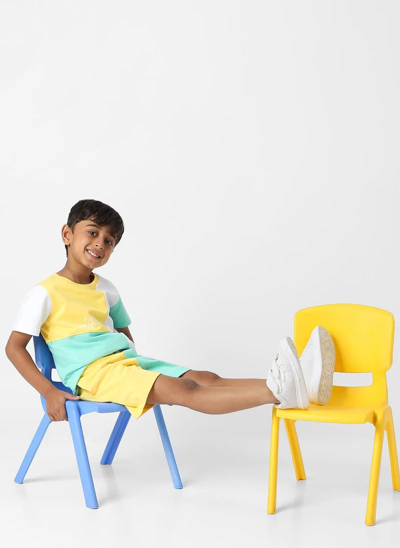 Nautinati Nautinati Boys' Colourblock Combo Set of T-shirt and Shorts