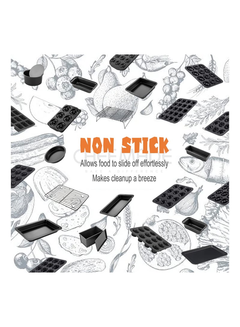 شيف ميد قالب كيك دائري غير لاصق مقاس 8 بوصات مع أواني خبز شيفون سفلية فضفاضة قابلة للإزالة - Image 5