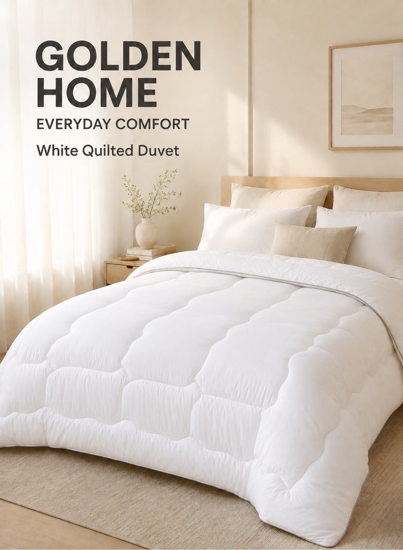 GOLDEN HOME لحاف Golden Home مقاس كينج/كوين/مفرد، راحة فائقة لجميع المواسم - فائق النعومة ولا يسبب الحساسية - جودة ممتازة لنوم مريح أثناء الليل - Image 1