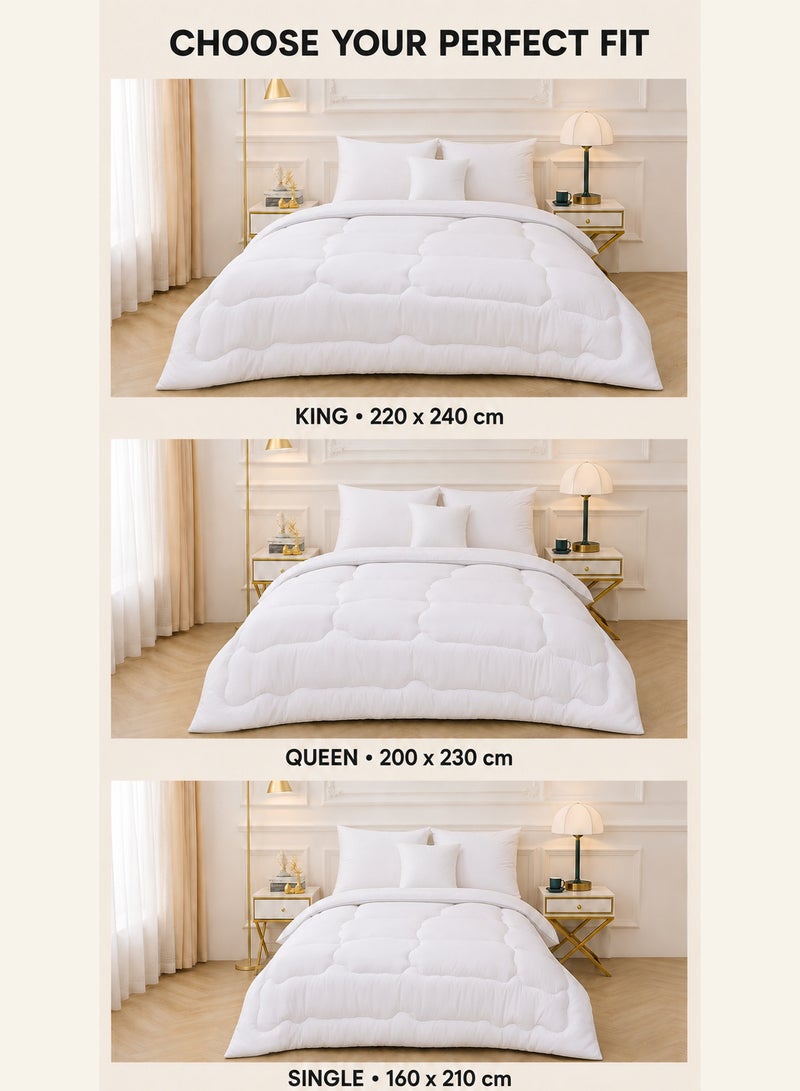 GOLDEN HOME لحاف Golden Home مقاس كينج/كوين/مفرد، راحة فائقة لجميع المواسم - فائق النعومة ولا يسبب الحساسية - جودة ممتازة لنوم مريح أثناء الليل - Image 4