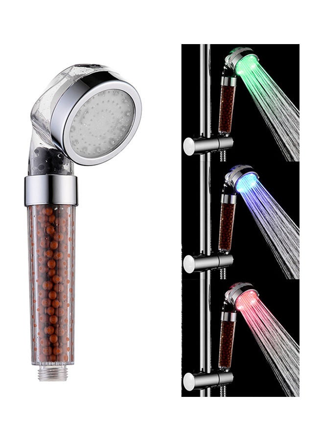 NIBEMINENT Automatic 12 LED 3 Colors Changing Light Shower Head Bath Sprinkler Multicolour 23 x 7 7.5cm - Image 2