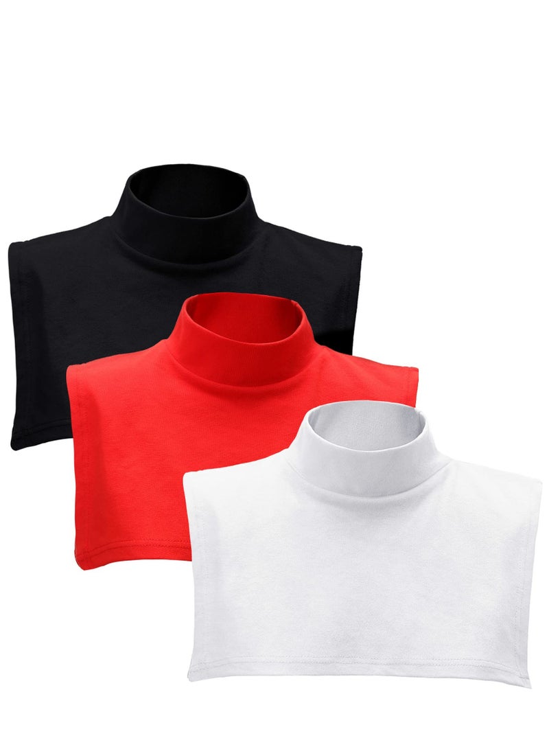 Excefore Fake Turtleneck Detachable Collars Set Half Top Mock Blouse Collar for Women Men - Image 1