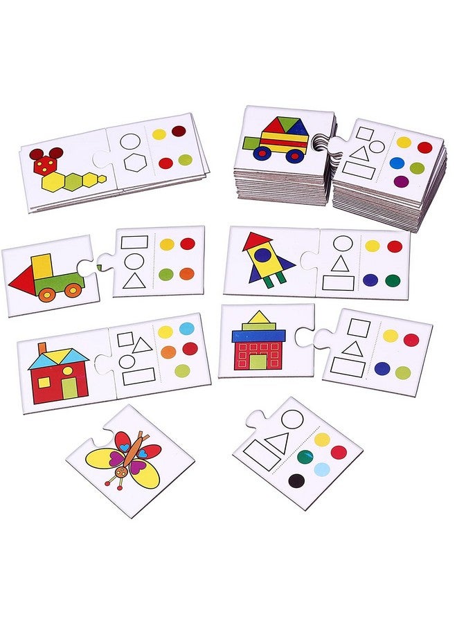 كرييتفز مطابقة الأشكال والألوان من Creative | تحديد ومطابقة الأشكال والألوان | ألعاب التعلم المبكر | تعلم الأشكال والألوان الهندسية الأساسية | تعليمي | ألعاب ما قبل المدرسة | من سن 4 سنوات فما فوق - Image 2