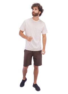 GIORDANO Men's Classic Tee - Light Brown  - Image 2