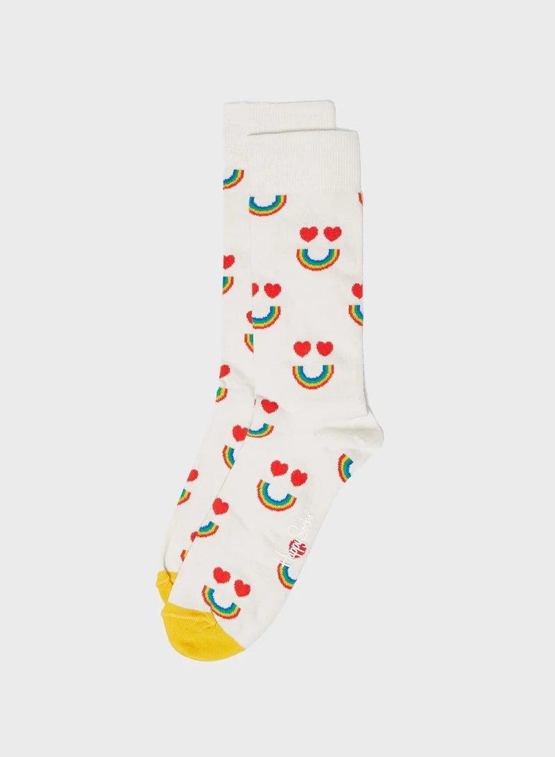 Happy Socks Happy Rainbow Crew Socks